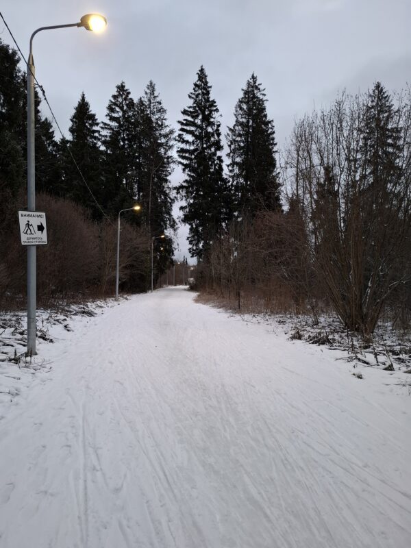 Трасса лыжероллерная Зеленоград Савелки, состояние на 22 декабря 2025 по отзыву, фото 3. 